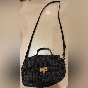 Zara Paper Straw Crossbody Bag